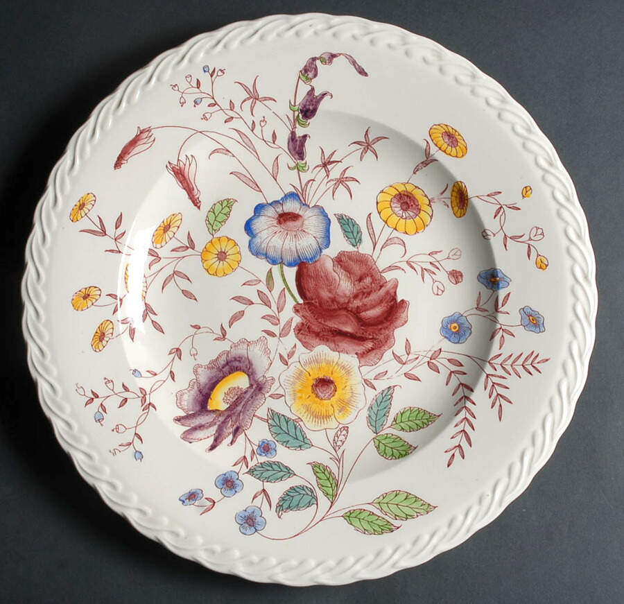 Chintz 14" Chop Plate (Round Platter) by Metlox - Poppytrail - Vernon-1