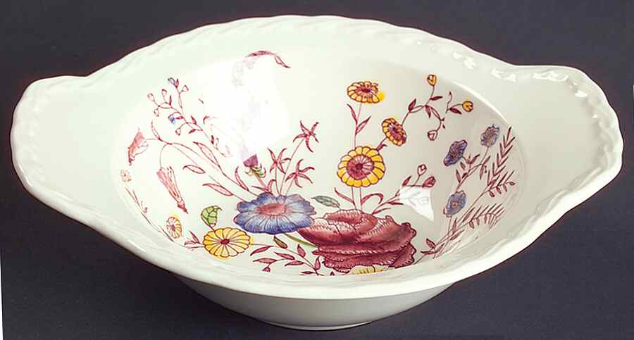 Chintz Lugged Cereal Bowl by Metlox - Poppytrail - Vernon-1