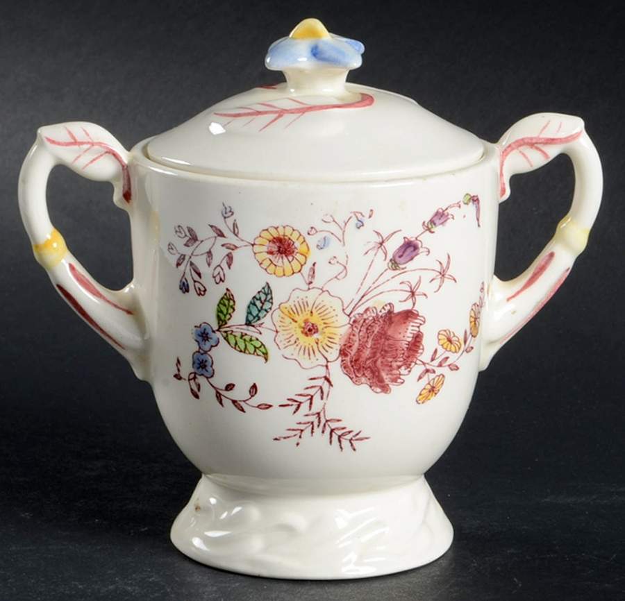 Chintz Sugar Bowl & Lid by Metlox - Poppytrail - Vernon-1
