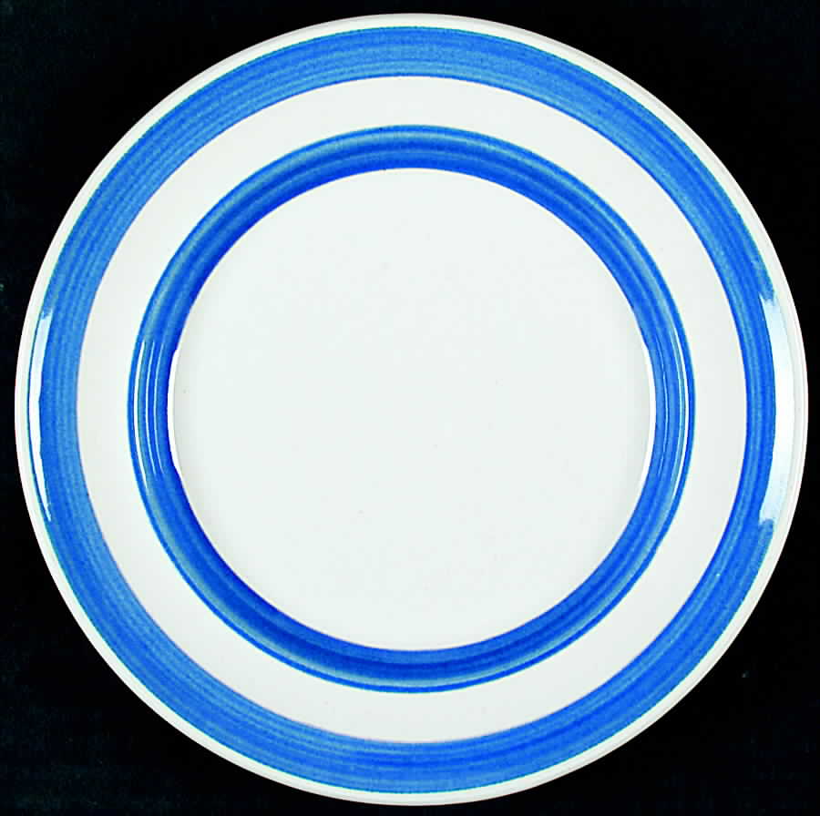 Colorbands Sky Blue Salad Plate by Metlox - Poppytrail - Vernon-1