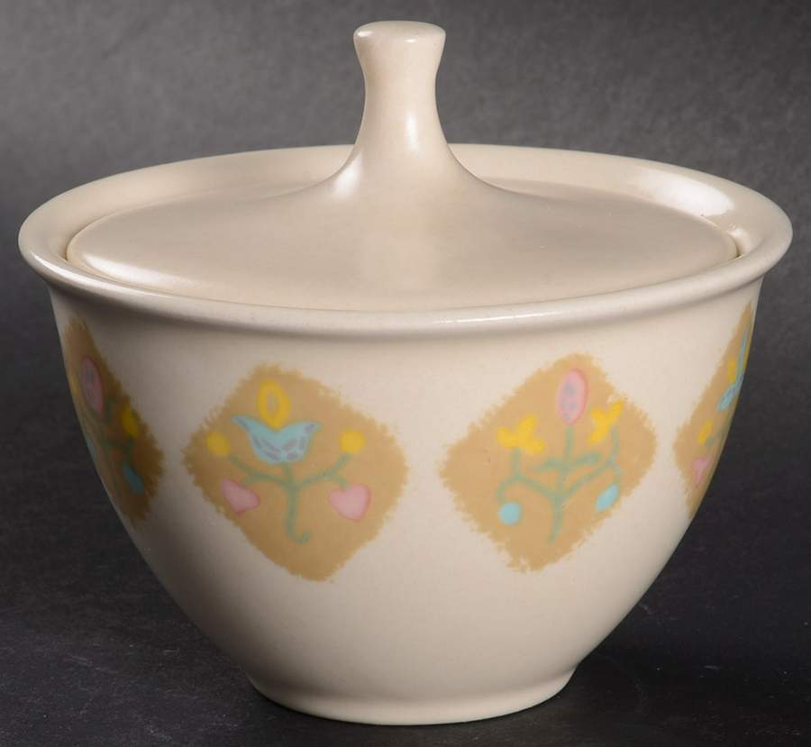 Country Cousins Sugar Bowl & Lid by Metlox - Poppytrail - Vernon-1