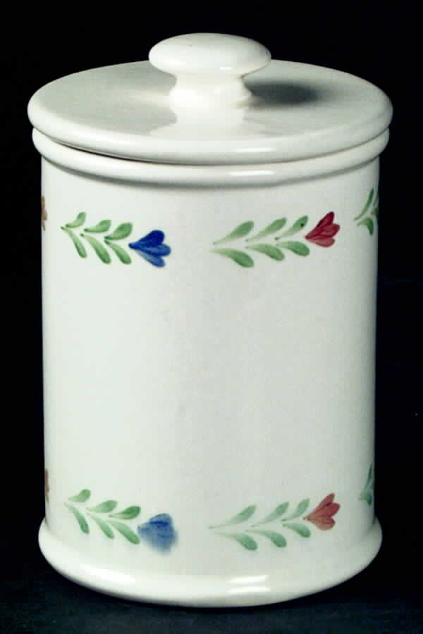 Country Floral Medium Canister & Lid by Metlox - Poppytrail - Vernon-1