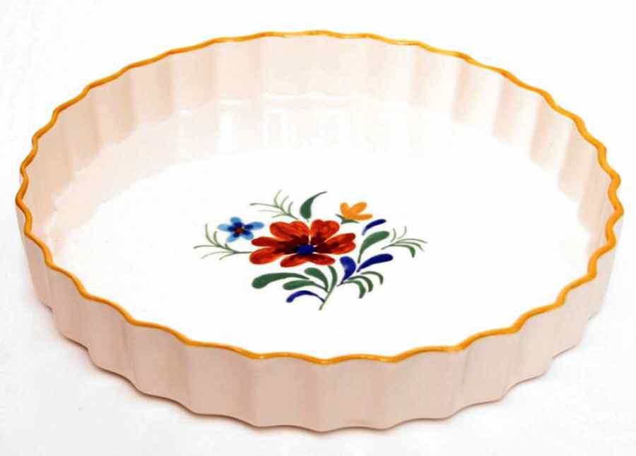 Country Floral 10" Quiche by Metlox - Poppytrail - Vernon-1