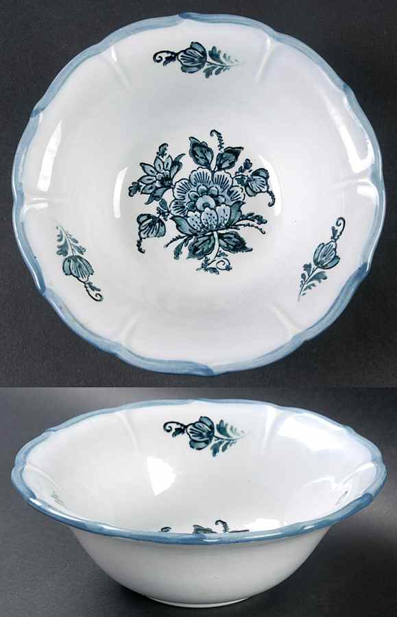 Colonial Garden Blue Coupe Cereal Bowl by Metlox - Poppytrail - Vernon-1