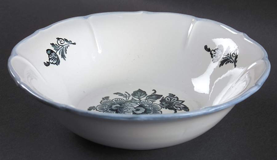 Colonial Garden Blue 9" Round Vegetable Bowl by Metlox - Poppytrail - Vernon-1