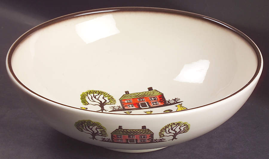 Colonial Heritage 11" Large Salad Serving Bowl by Metlox - Poppytrail - Vernon-1