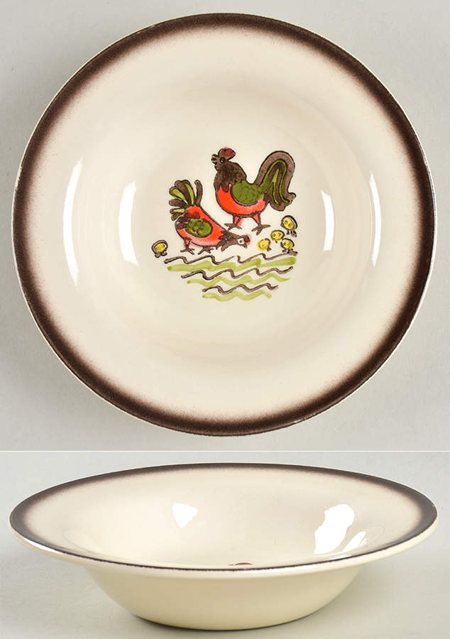 Colonial Heritage Rim Fruit/Dessert (Sauce) Bowl by Metlox - Poppytrail - Vernon-1