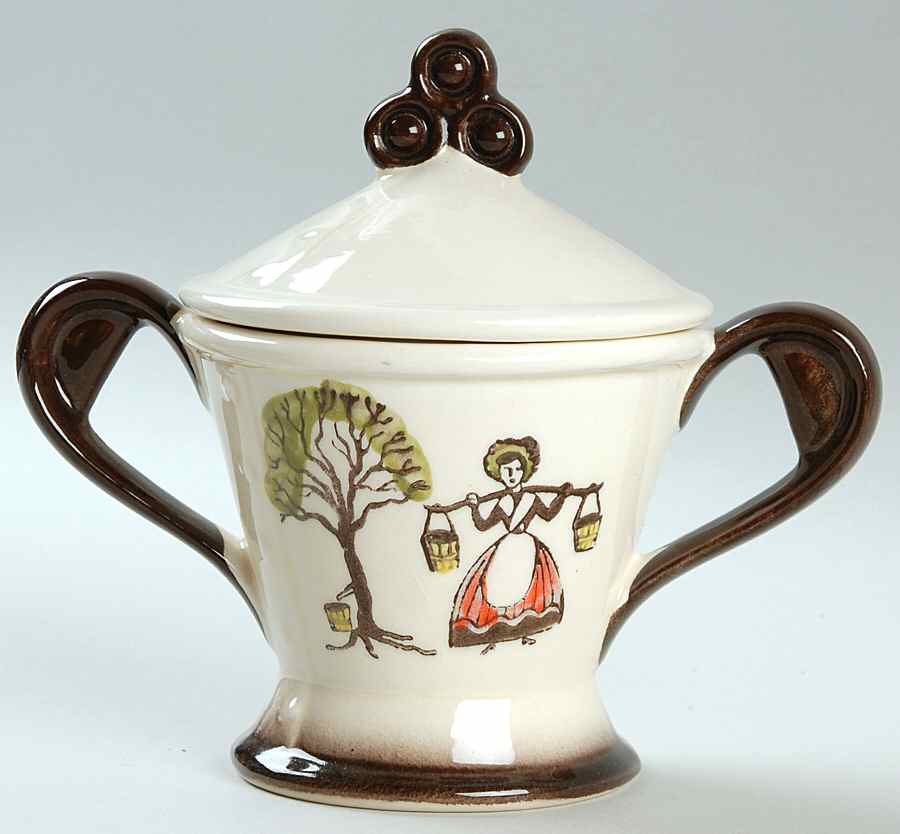 Colonial Heritage Sugar Bowl & Lid by Metlox - Poppytrail - Vernon-1