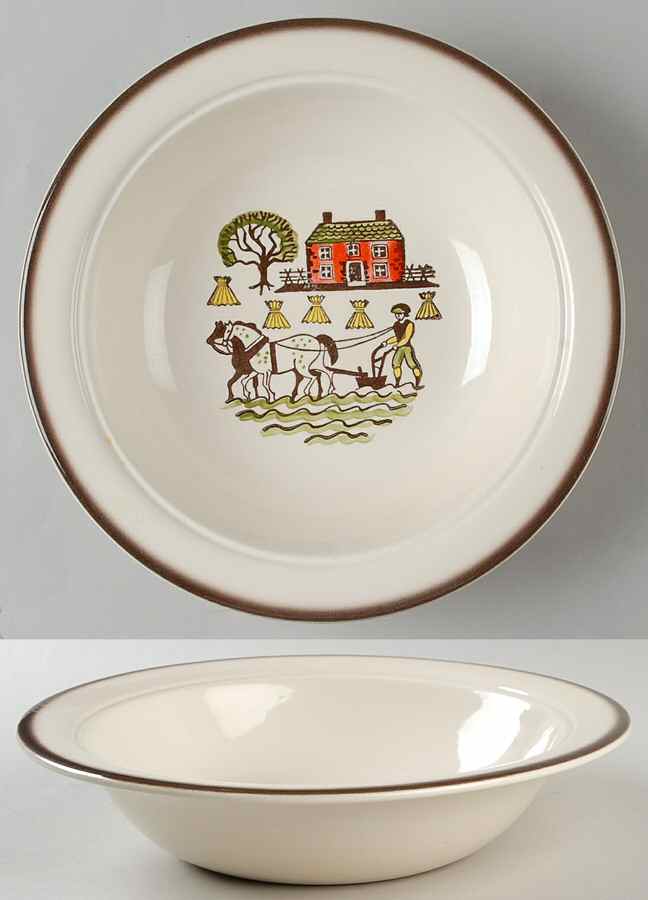 Colonial Heritage 10" Round Vegetable Bowl by Metlox - Poppytrail - Vernon-1