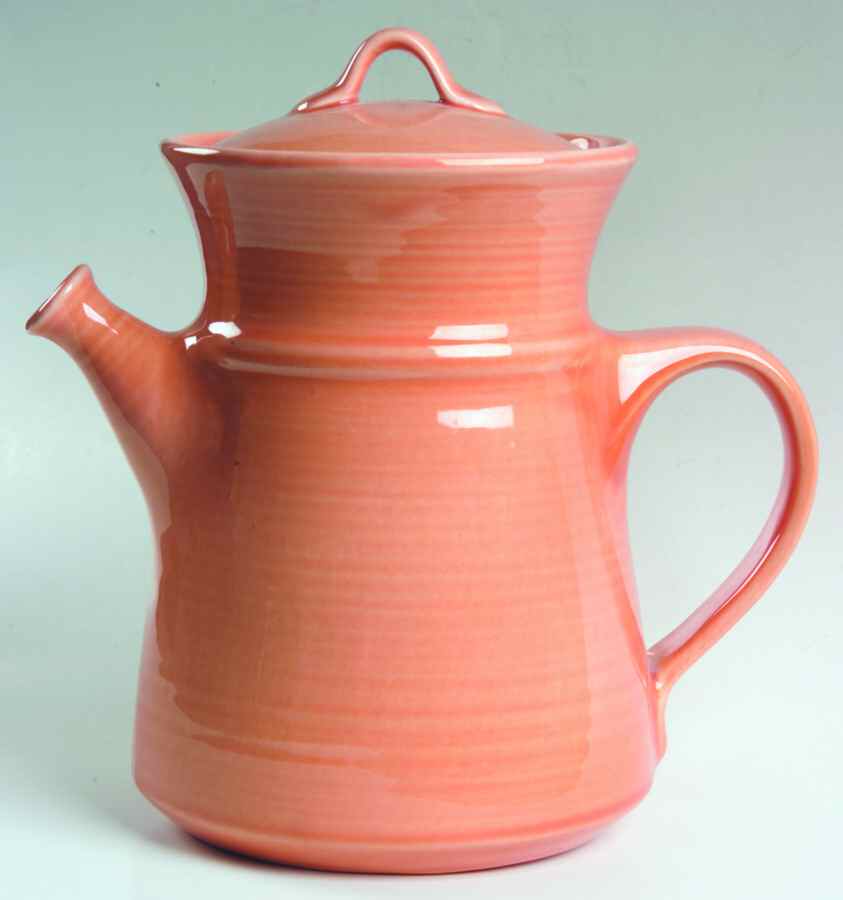 Colorstax Apricot Coffee Pot & Lid by Metlox - Poppytrail - Vernon-1