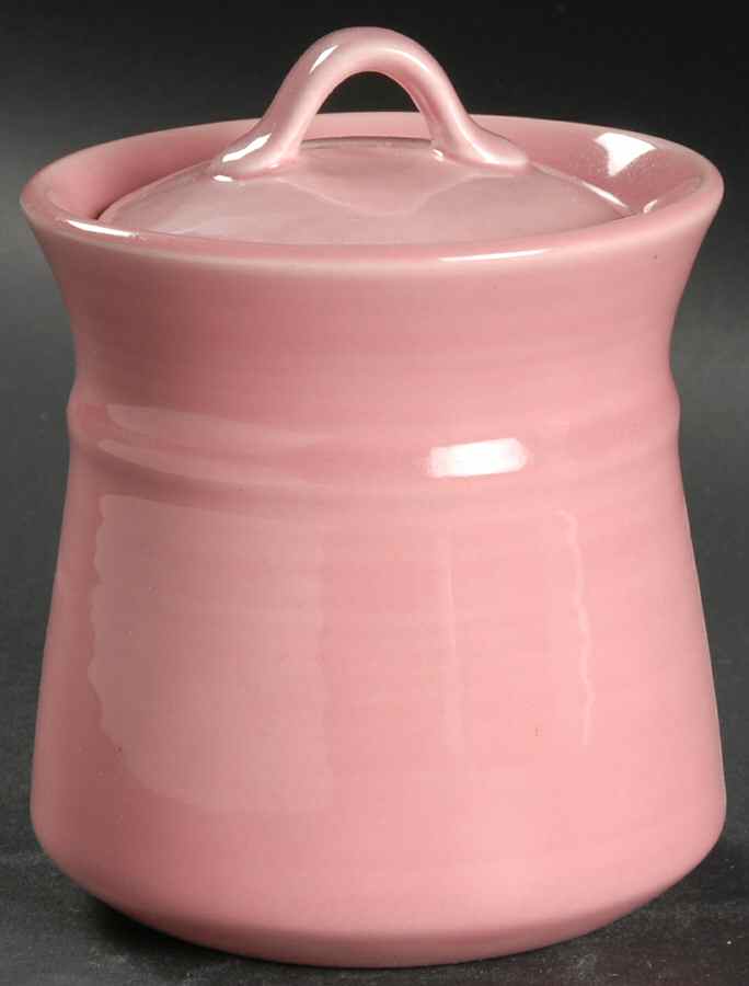 Colorstax Apricot Sugar Bowl & Lid by Metlox - Poppytrail - Vernon-1