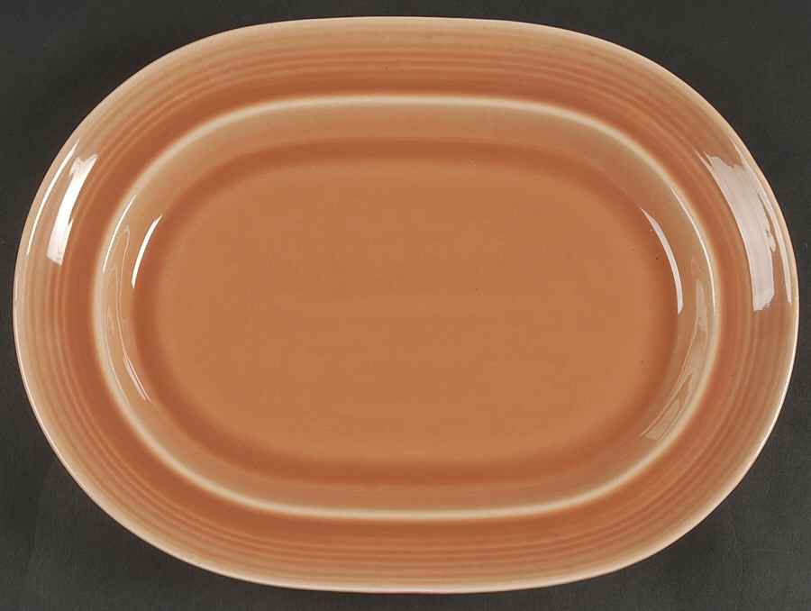 Colorstax Apricot 13" Oval Serving Platter by Metlox - Poppytrail - Vernon-1
