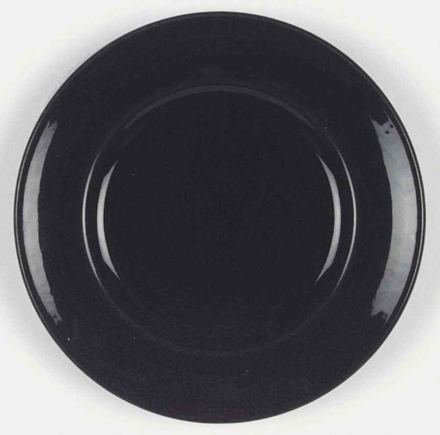Colorstax Black Bread & Butter Plate by Metlox - Poppytrail - Vernon-1