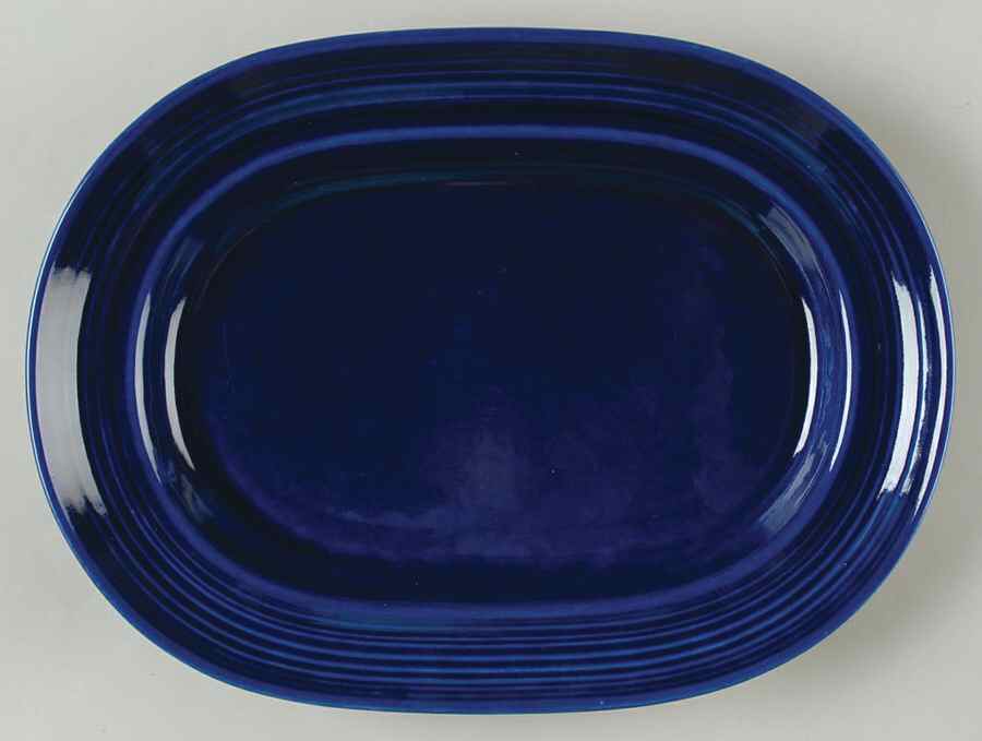 Colorstax Midnight Blue 10" Oval Serving Platter by Metlox - Poppytrail - Vernon-1
