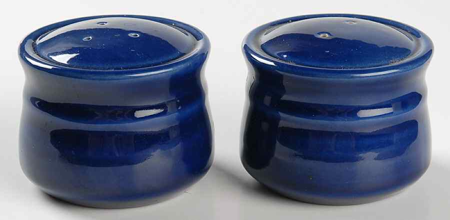 Colorstax Midnight Blue Salt & Pepper Set by Metlox - Poppytrail - Vernon-1