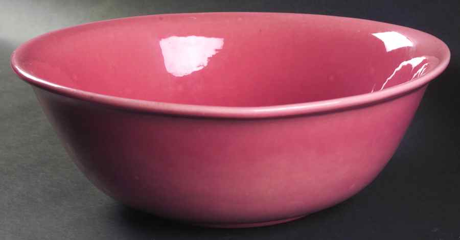 Colorstax Pink Rose 12" Large Salad Serving Bowl by Metlox - Poppytrail - Vernon-1