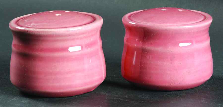 Colorstax Pink Rose Salt & Pepper Set by Metlox - Poppytrail - Vernon-1