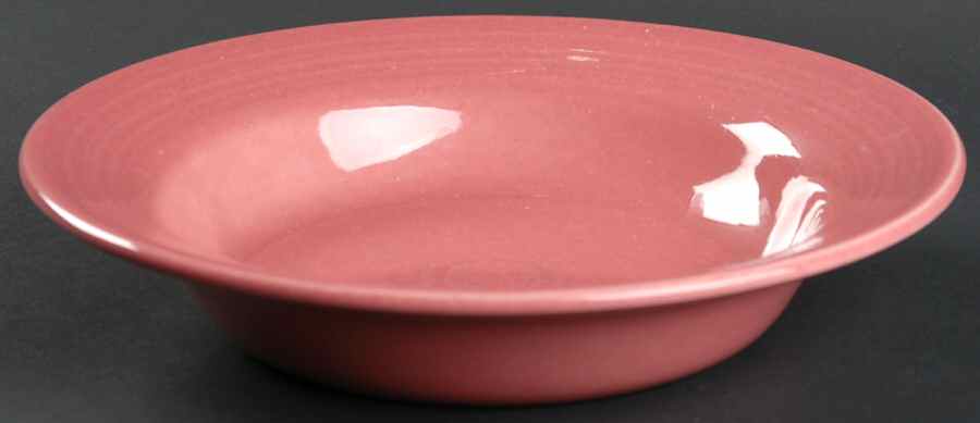 Colorstax Pink Rose Rim Soup Bowl by Metlox - Poppytrail - Vernon-1