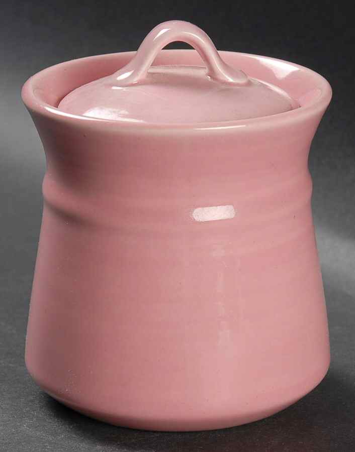 Colorstax Pink Rose Sugar Bowl & Lid by Metlox - Poppytrail - Vernon-1