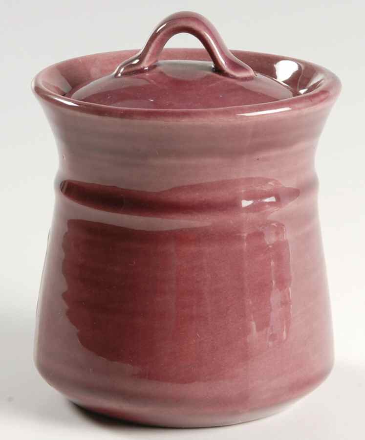 Colorstax Plum Sugar Bowl & Lid by Metlox - Poppytrail - Vernon-1