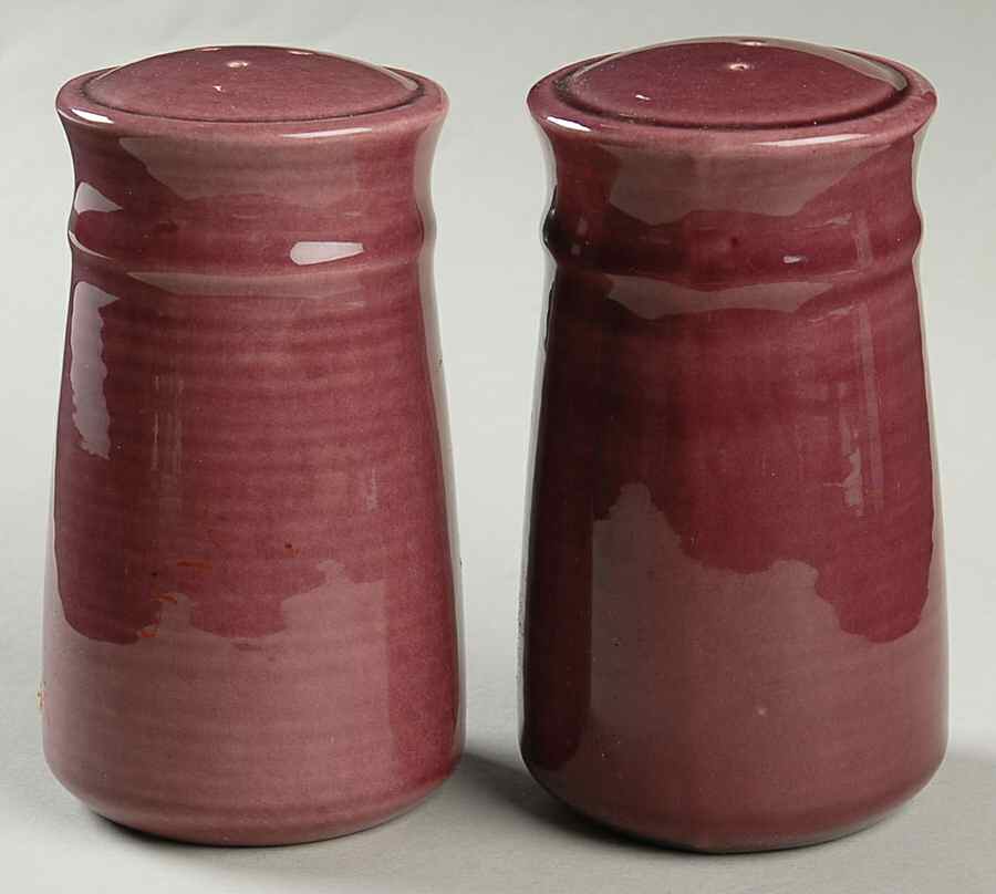 Colorstax Plum Oversized Salt & Pepper Set by Metlox - Poppytrail - Vernon-1