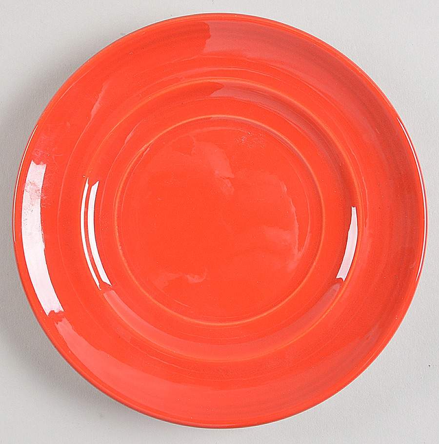 Colorstax Bright Red Saucer by Metlox - Poppytrail - Vernon-1