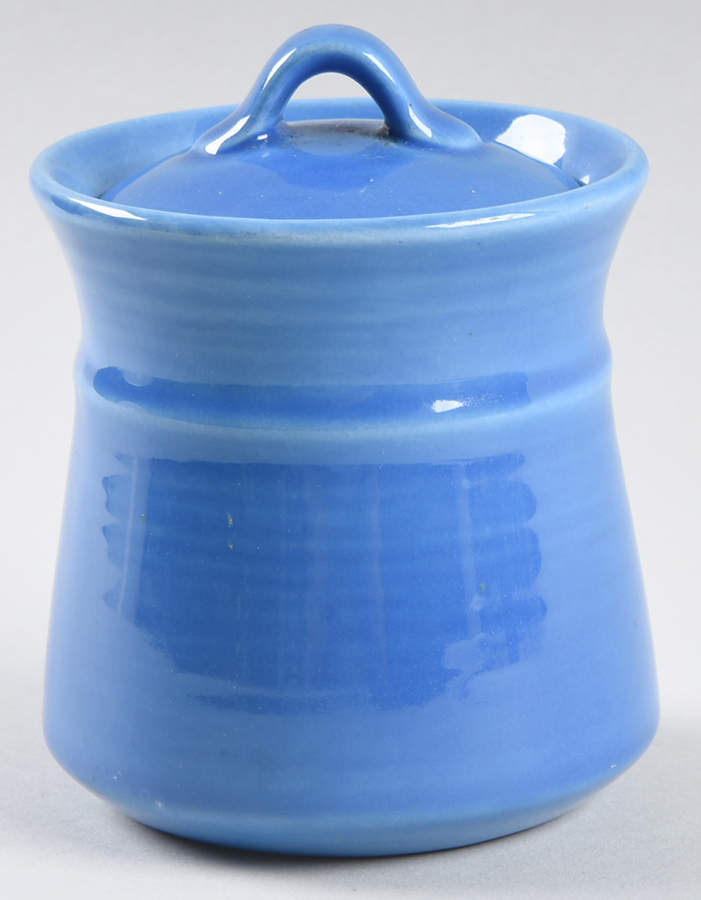 Colorstax Sky Blue Sugar Bowl & Lid by Metlox - Poppytrail - Vernon-1
