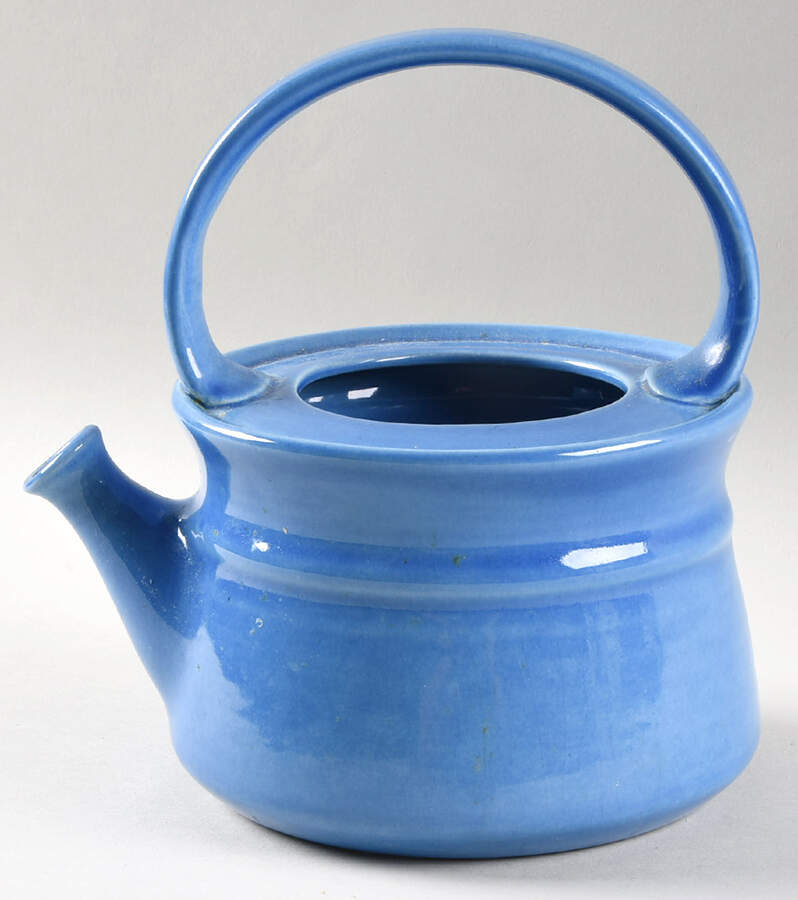 Colorstax Sky Blue Teapot No Lid by Metlox - Poppytrail - Vernon-1