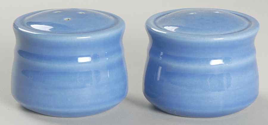 Colorstax Sky Blue Oversized Salt & Pepper Set by Metlox - Poppytrail - Vernon-1