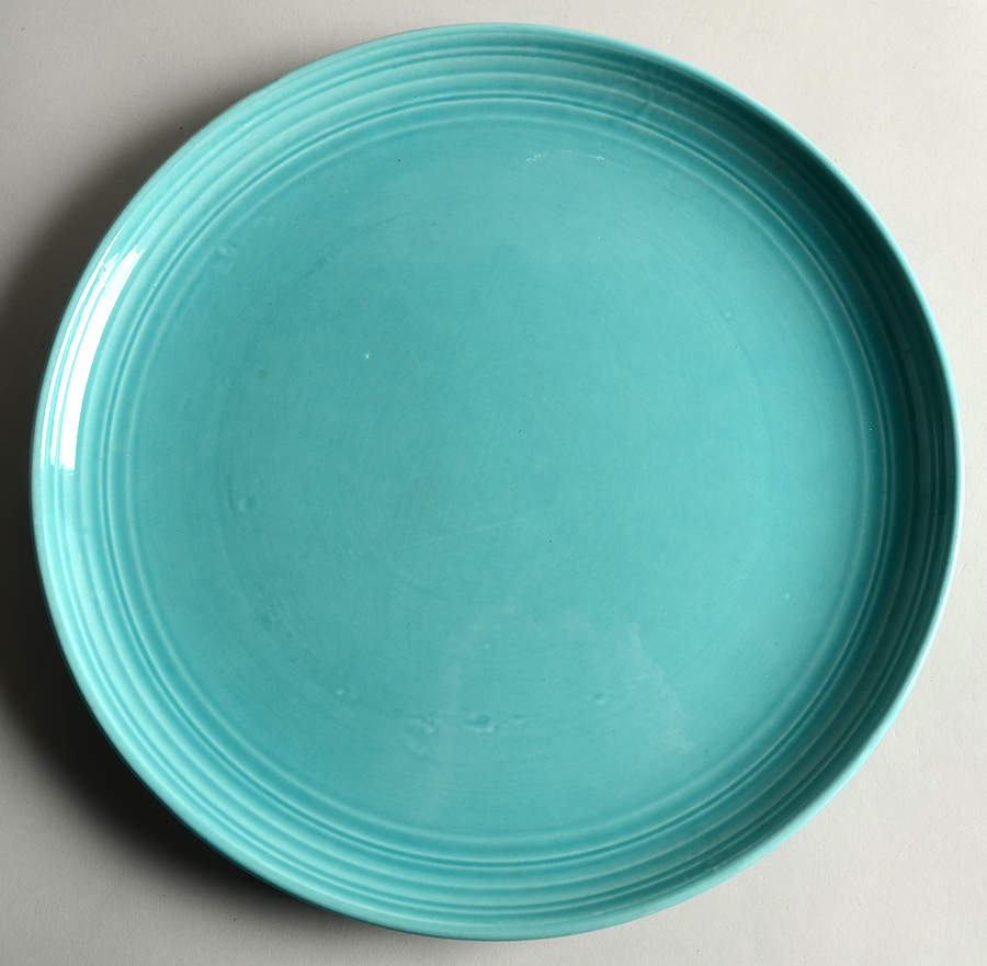 Colorstax Turquoise 13" Chop Plate (Round Platter) by Metlox - Poppytrail - Vernon-1