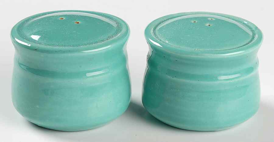 Colorstax Turquoise Salt & Pepper Set by Metlox - Poppytrail - Vernon-1