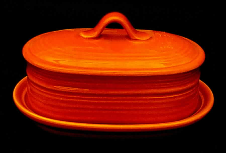 Colorstax Terra Cotta 1/4 Lb Covered Butter by Metlox - Poppytrail - Vernon-1