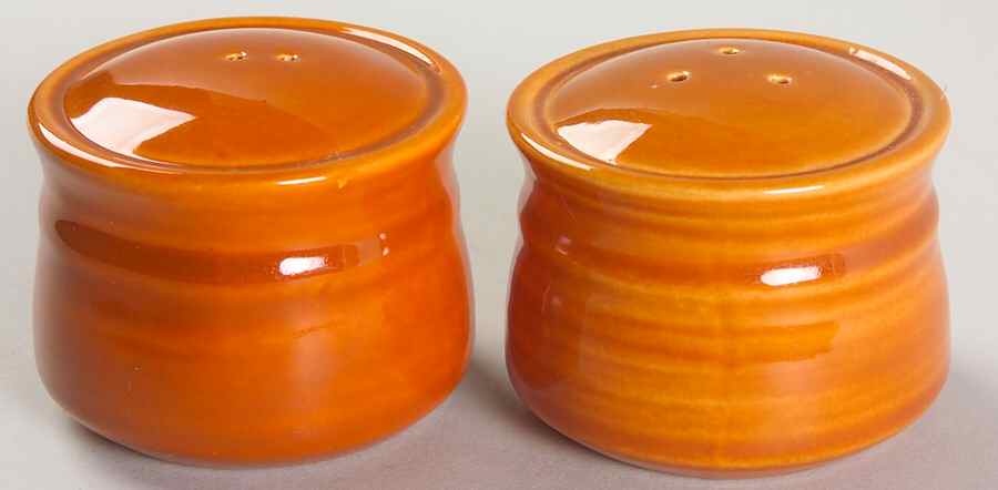 Colorstax Terra Cotta Salt & Pepper Set by Metlox - Poppytrail - Vernon-1