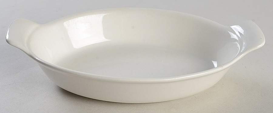 Colorstax White 9" Augratin by Metlox - Poppytrail - Vernon-1