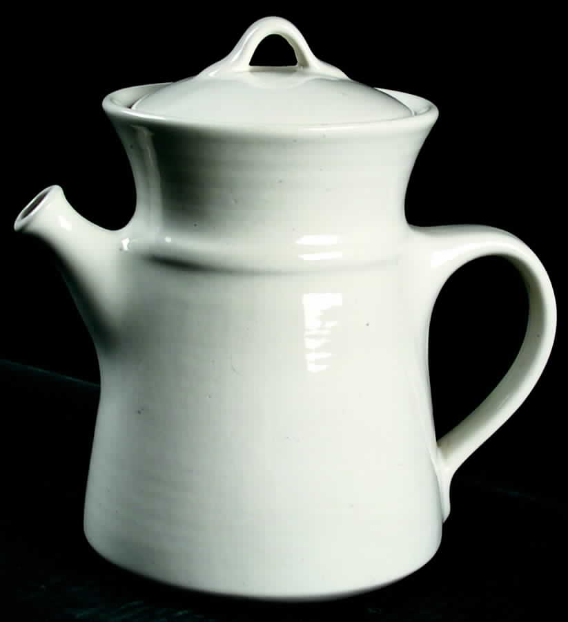 Colorstax White Coffee Pot & Lid by Metlox - Poppytrail - Vernon-1