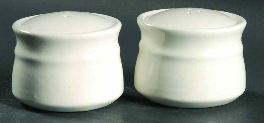 Colorstax White Salt & Pepper Set by Metlox - Poppytrail - Vernon-1