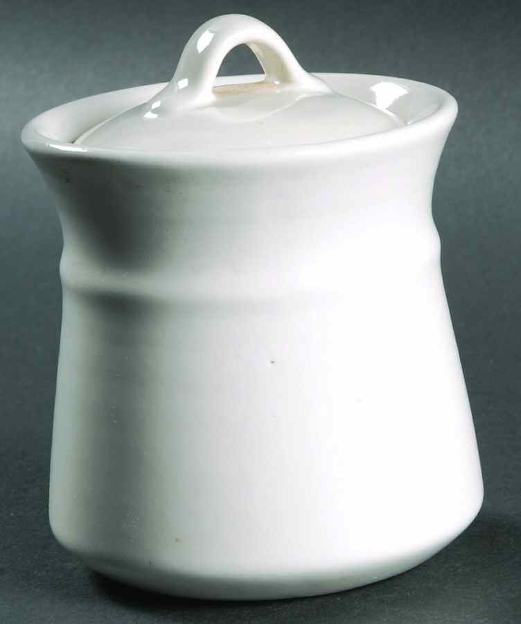Colorstax White Sugar Bowl & Lid by Metlox - Poppytrail - Vernon-1