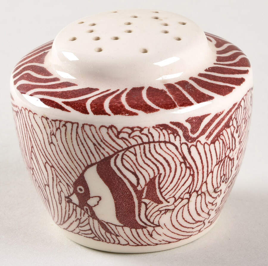 Coral Reef Maroon Pepper Shaker by Metlox - Poppytrail - Vernon-1