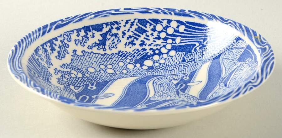 Coral Reef Blue Rim Fruit/Dessert (Sauce) Bowl by Metlox - Poppytrail - Vernon-1