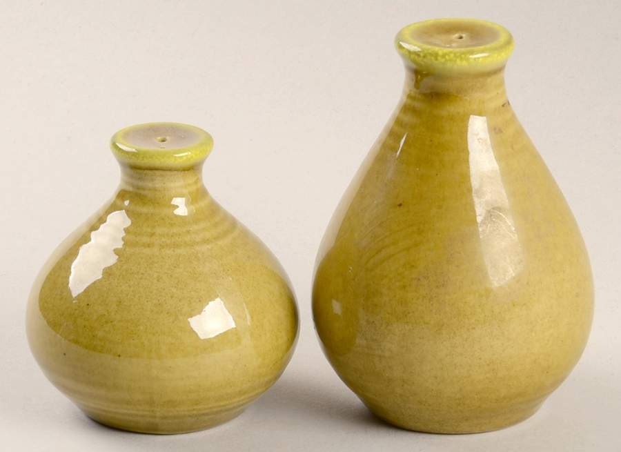 Dahlia Blue Salt & Pepper Set by Metlox - Poppytrail - Vernon-1