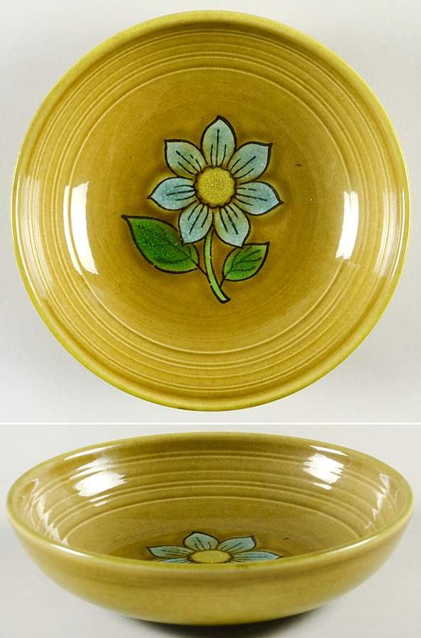 Dahlia Blue Coupe Soup Bowl by Metlox - Poppytrail - Vernon-1