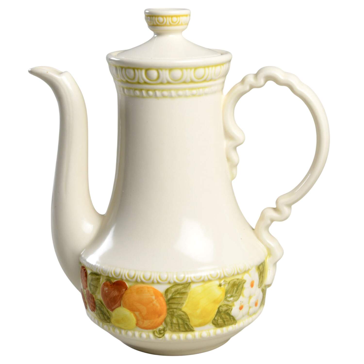 Della Robbia Coffee Pot & Lid by Metlox - Poppytrail - Vernon-1