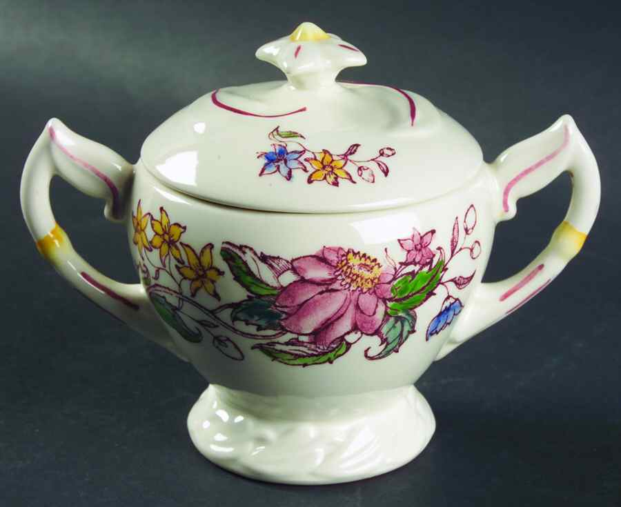 Dolores Sugar Bowl & Lid by Metlox - Poppytrail - Vernon-1