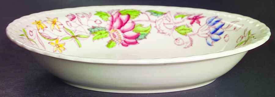 Dolores 9" Oval Vegetable Bowl by Metlox - Poppytrail - Vernon-1