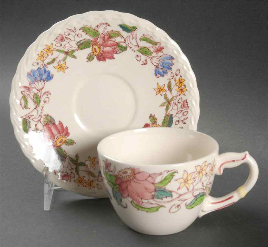 Dolores Flat Cup & Saucer Set by Metlox - Poppytrail - Vernon-1