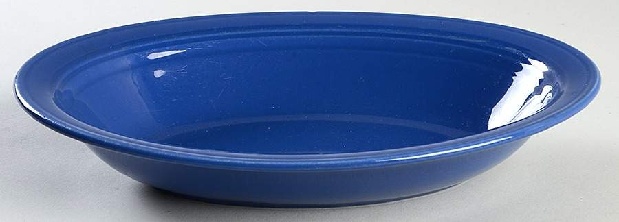 Early California Cobalt Blue 9" Oval Vegetable Bowl by Metlox - Poppytrail - Vernon-1
