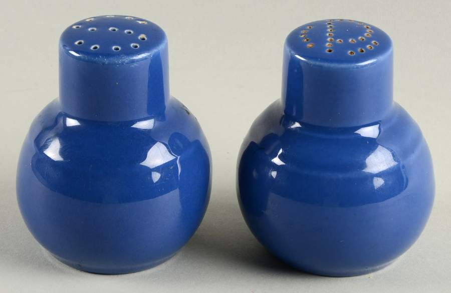 Early California Cobalt Blue Salt & Pepper Set by Metlox - Poppytrail - Vernon-1