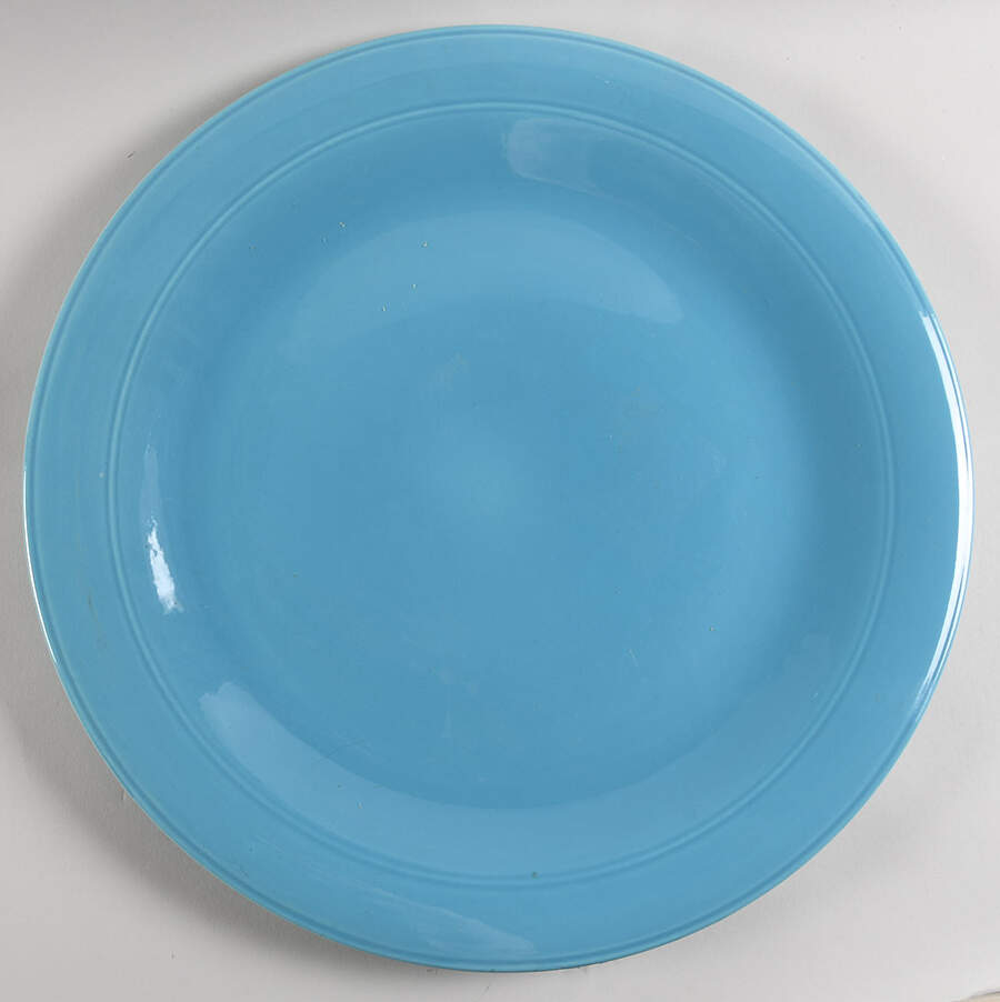 Early California Turquoise 16" Chop Plate (Round Platter) by Metlox - Poppytrail - Vernon-1