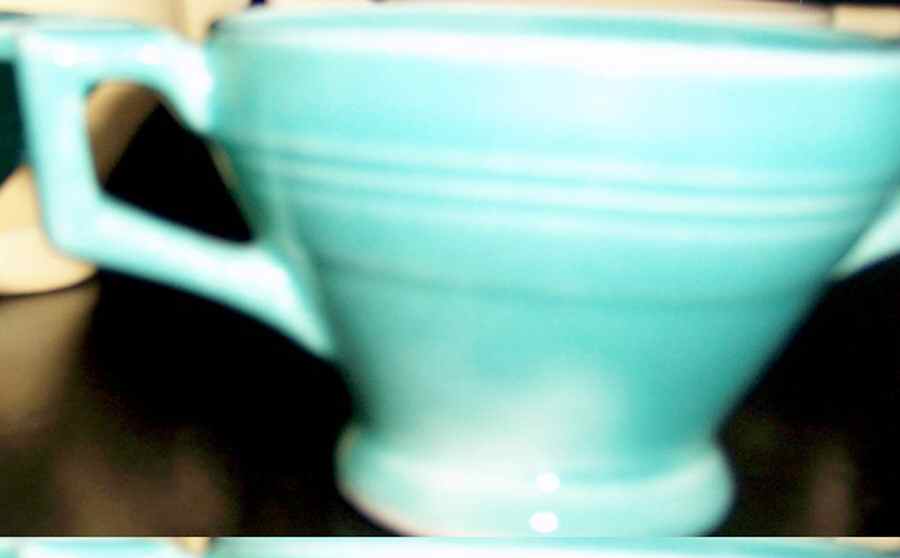 Early California Turquoise Individual Open Sugar Bowl by Metlox - Poppytrail - Vernon-1