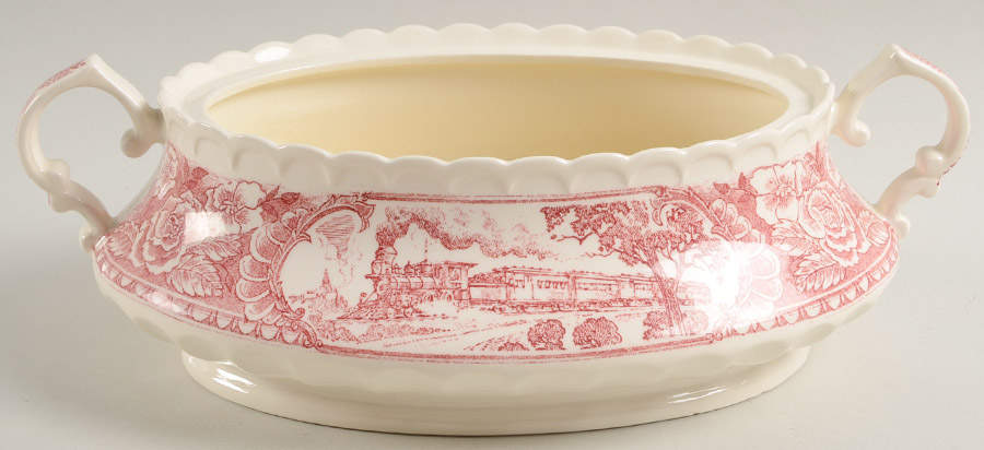 Early Days Pink 1.25 Quart Oval Covered Casserole No Lid by Metlox - Poppytrail - Vernon-1